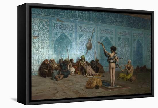 The Snake Charmer, C.1879 (Oil on Canvas)-Jean Leon Gerome-Framed Premier Image Canvas