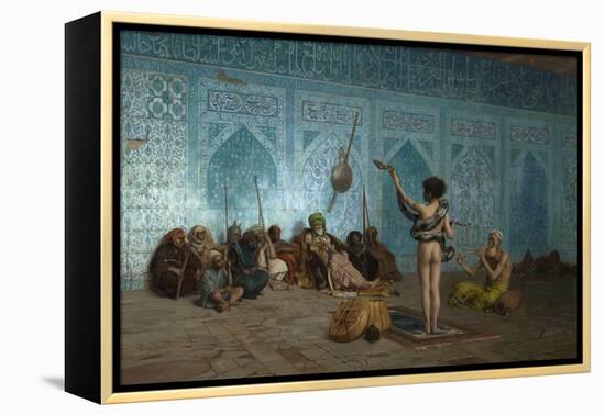 The Snake Charmer, C.1879 (Oil on Canvas)-Jean Leon Gerome-Framed Premier Image Canvas