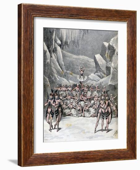 The Snow Ballet, from 'La Voyage Dans La Lune' by Jacques Offenbach, 1892-Henri Meyer-Framed Giclee Print