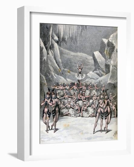 The Snow Ballet, from 'La Voyage Dans La Lune' by Jacques Offenbach, 1892-Henri Meyer-Framed Giclee Print