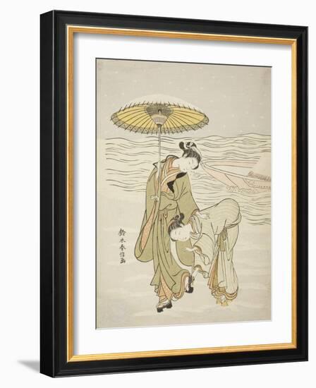 The Snow-Clogged Geta, C.1767-68-Suzuki Harunobu-Framed Giclee Print