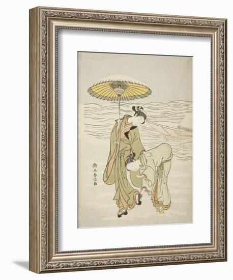 The Snow-Clogged Geta, C.1767-68-Suzuki Harunobu-Framed Giclee Print