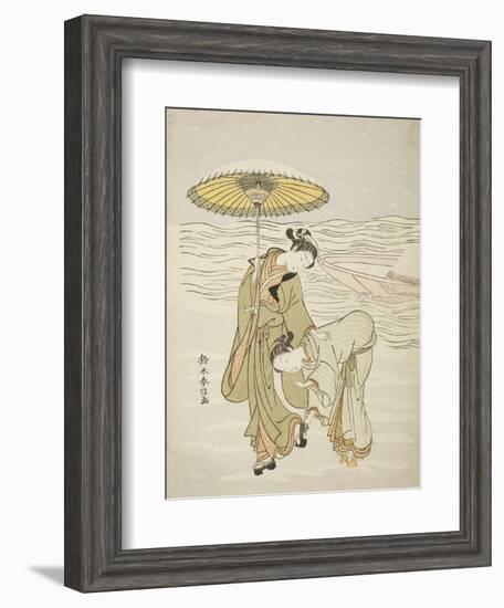 The Snow-Clogged Geta, C.1767-68-Suzuki Harunobu-Framed Giclee Print