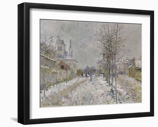 The Snow-Covered Boulevard De Pontoise at Argenteuil, 1875-Claude Monet-Framed Giclee Print