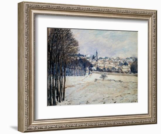 The Snow in Marly - Oil on Canvas, 1875-Alfred Sisley-Framed Giclee Print