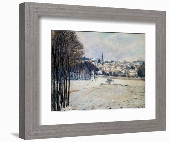 The Snow in Marly - Oil on Canvas, 1875-Alfred Sisley-Framed Giclee Print