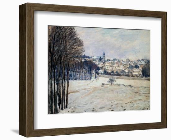 The Snow in Marly - Oil on Canvas, 1875-Alfred Sisley-Framed Giclee Print