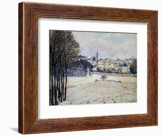 The Snow in Marly - Oil on Canvas, 1875-Alfred Sisley-Framed Giclee Print