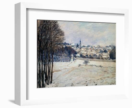 The Snow in Marly - Oil on Canvas, 1875-Alfred Sisley-Framed Giclee Print