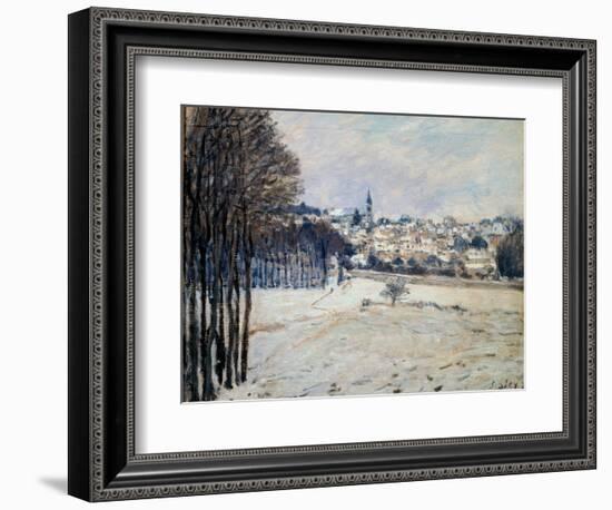 The Snow in Marly - Oil on Canvas, 1875-Alfred Sisley-Framed Giclee Print