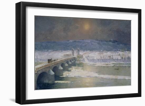 The Snow in the Auvergne, 1886-Albert-Charles Lebourg-Framed Giclee Print