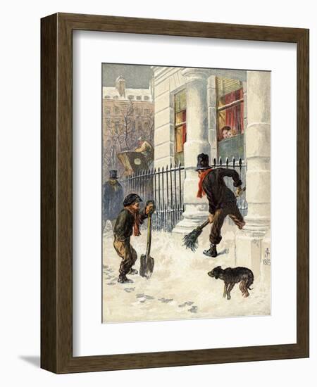 The Snow Sweepers-null-Framed Giclee Print