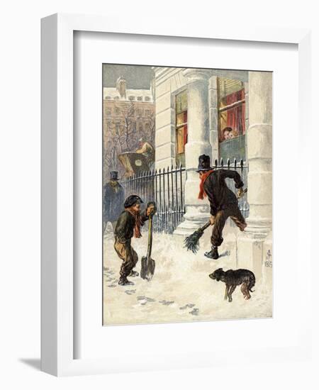 The Snow Sweepers-null-Framed Giclee Print