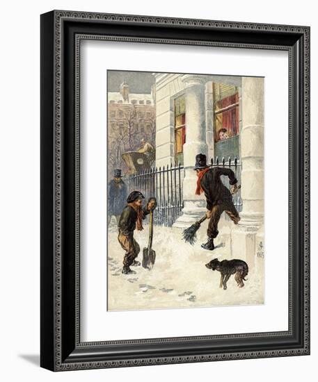 The Snow Sweepers-null-Framed Giclee Print