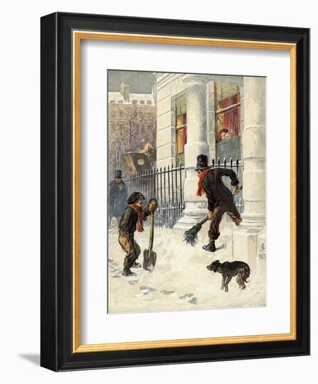 The Snow Sweepers-null-Framed Giclee Print