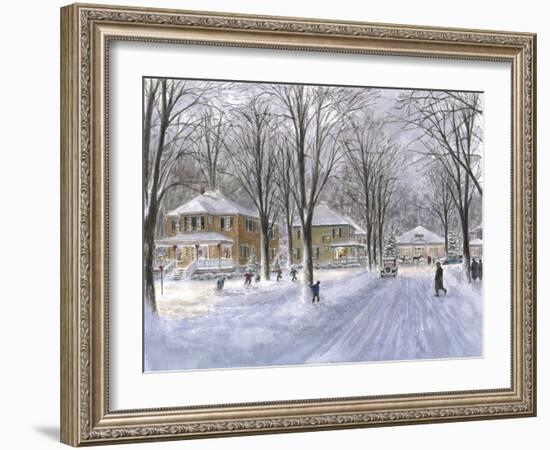 The Snowball Fight-Stanton Manolakas-Framed Giclee Print