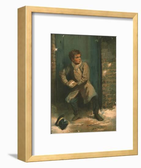 'The Snowballer', 19th century-Unknown-Framed Giclee Print