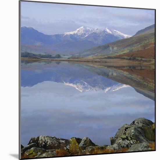 The Snowdon Range from Capel Curig Across Llynnau Mymbr, Snowdonia National Park, North Wales, UK-Roy Rainford-Mounted Photographic Print