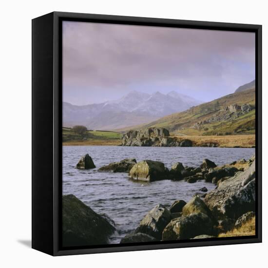 The Snowdon Range from Capel Curig, Snowdonia National Park, Gwynedd, North Wales, UK, Europe-Roy Rainford-Framed Premier Image Canvas