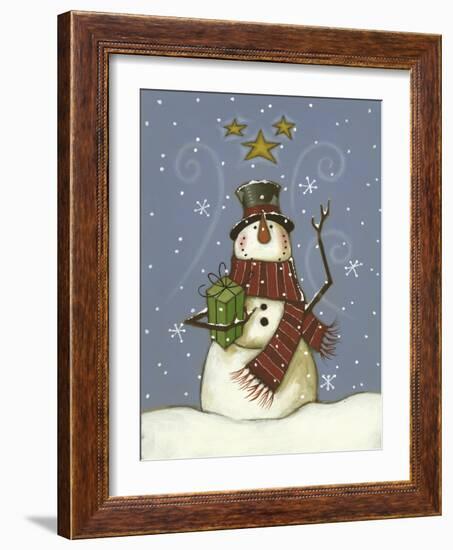 The Snowman's Gift-Margaret Wilson-Framed Giclee Print