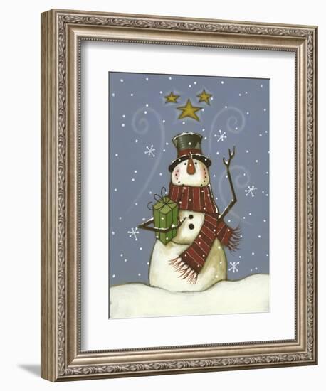 The Snowman's Gift-Margaret Wilson-Framed Giclee Print