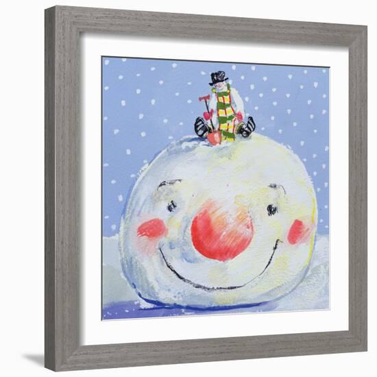 The Snowman's Head-David Cooke-Framed Giclee Print