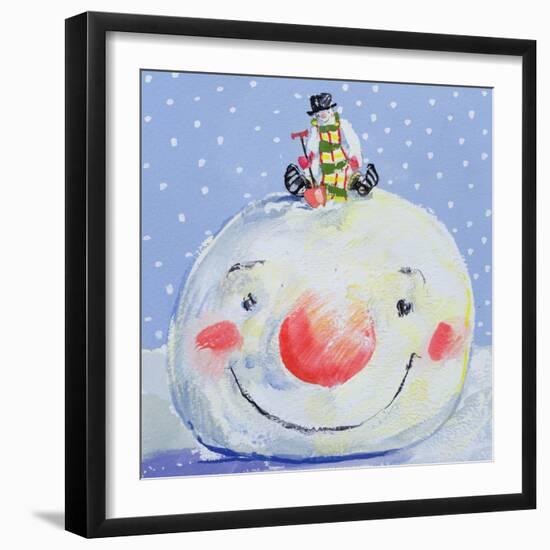 The Snowman's Head-David Cooke-Framed Giclee Print