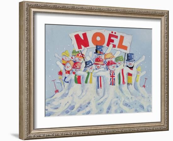 The Snowman United Nations-David Cooke-Framed Giclee Print