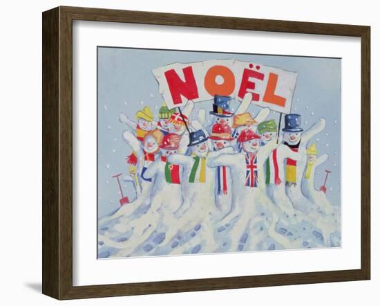 The Snowman United Nations-David Cooke-Framed Giclee Print