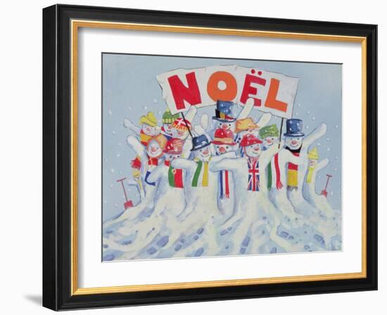 The Snowman United Nations-David Cooke-Framed Giclee Print