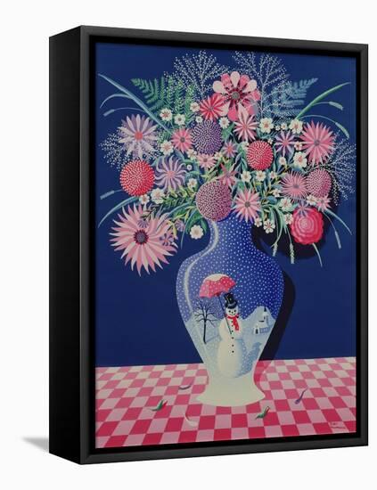 The Snowman Vase I-Peter Szumowski-Framed Premier Image Canvas