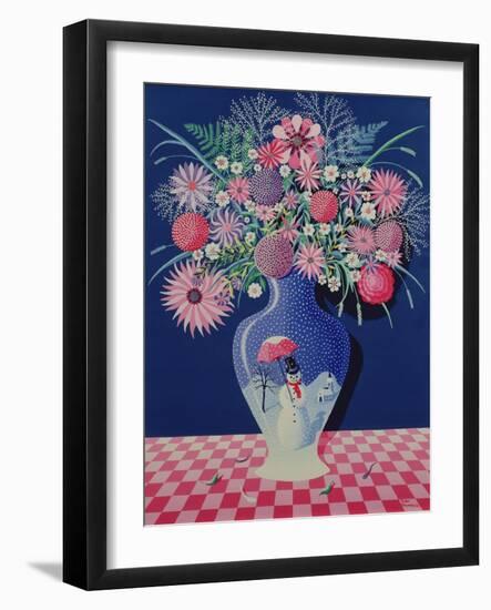 The Snowman Vase I-Peter Szumowski-Framed Giclee Print