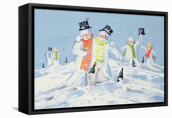 The Snowmen's Party-David Cooke-Framed Premier Image Canvas