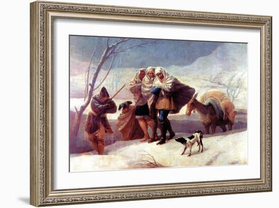 The Snowstorm-Francisco de Goya-Framed Art Print