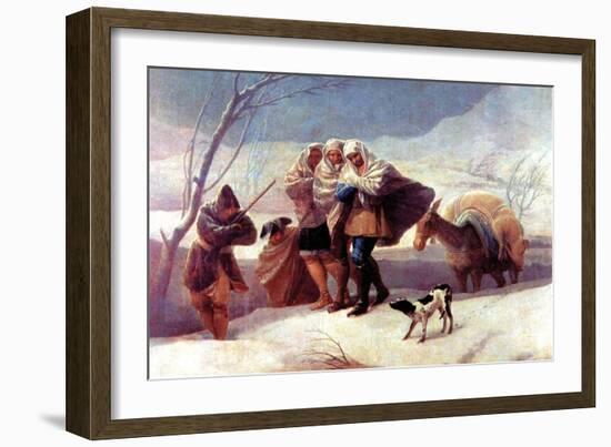 The Snowstorm-Francisco de Goya-Framed Art Print