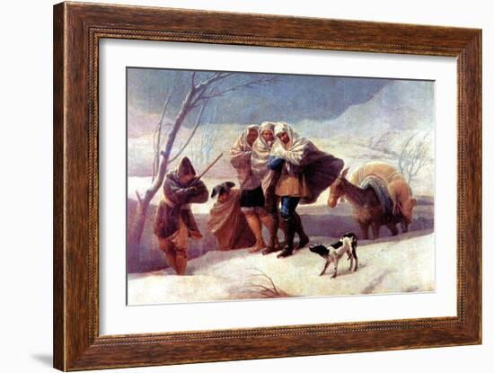 The Snowstorm-Francisco de Goya-Framed Art Print