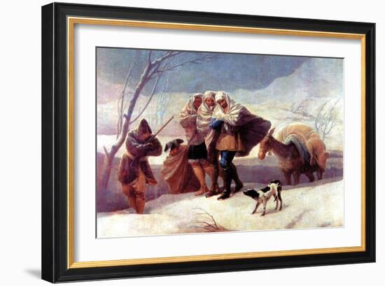 The Snowstorm-Francisco de Goya-Framed Art Print