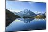 The Snowy Peaks of Mont Blanc are Reflected in the Blue Water of Lac Blanc at Dawn, France-Roberto Moiola-Mounted Photographic Print