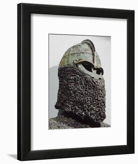 The so-called 'Sigurd's Helmet', pre-Viking, Sweden, c7th century-Werner Forman-Framed Photographic Print