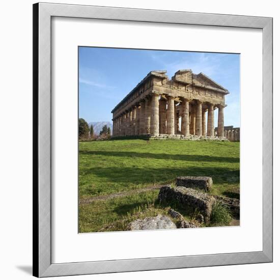 The So-Called Temple of Neptune at Paestum, 5th Century Bc-CM Dixon-Framed Photographic Print