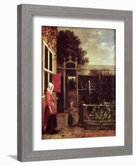 The Soap Bubbles-Pieter de Hooch-Framed Giclee Print