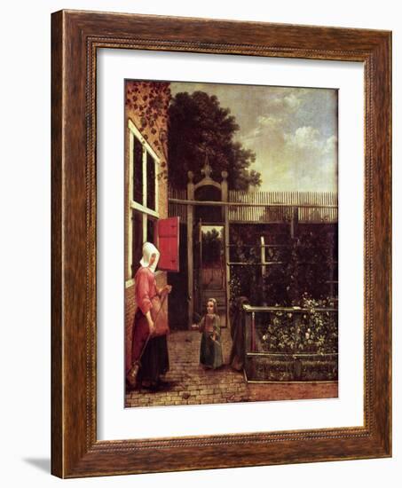 The Soap Bubbles-Pieter de Hooch-Framed Giclee Print