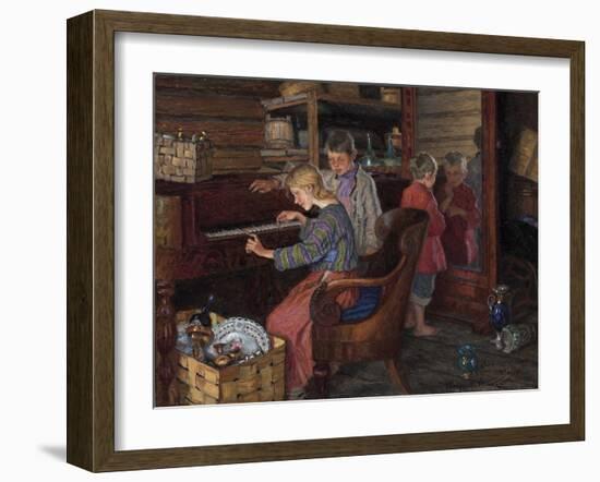 The Socialization Par Bogdanov-Belsky, Nikolai Petrovich (1868-1945), 1918 - Oil on Cardboard, 39X5-Nikolai Petrovich Bogdanov-Belsky-Framed Giclee Print