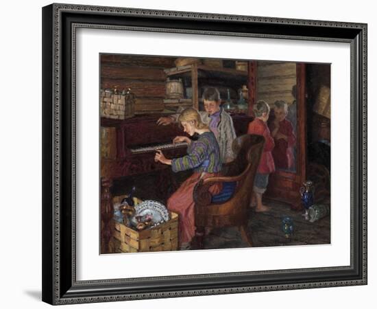 The Socialization Par Bogdanov-Belsky, Nikolai Petrovich (1868-1945), 1918 - Oil on Cardboard, 39X5-Nikolai Petrovich Bogdanov-Belsky-Framed Giclee Print