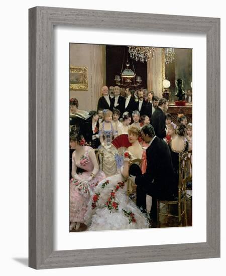 The Soiree, circa 1880-Jean Béraud-Framed Giclee Print