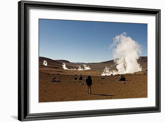 The Sol De Manana Geysers, a Geothermal Field at a Height of 5000 Metres, Bolivia, South America-James Morgan-Framed Photographic Print