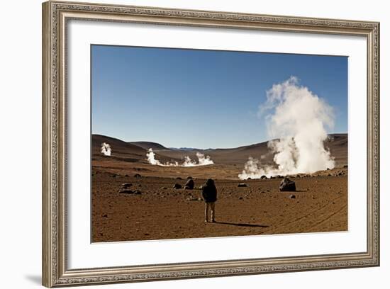 The Sol De Manana Geysers, a Geothermal Field at a Height of 5000 Metres, Bolivia, South America-James Morgan-Framed Photographic Print