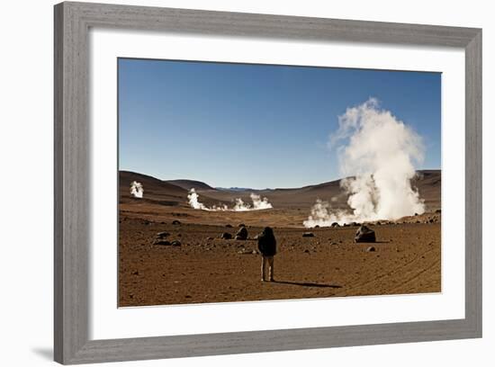 The Sol De Manana Geysers, a Geothermal Field at a Height of 5000 Metres, Bolivia, South America-James Morgan-Framed Photographic Print