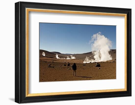 The Sol De Manana Geysers, a Geothermal Field at a Height of 5000 Metres, Bolivia, South America-James Morgan-Framed Photographic Print