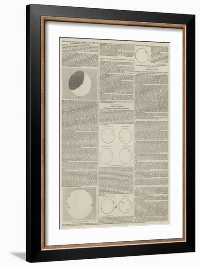 The Solar Eclipse of 15 March as Seen at the Cambridge Observatory-null-Framed Giclee Print